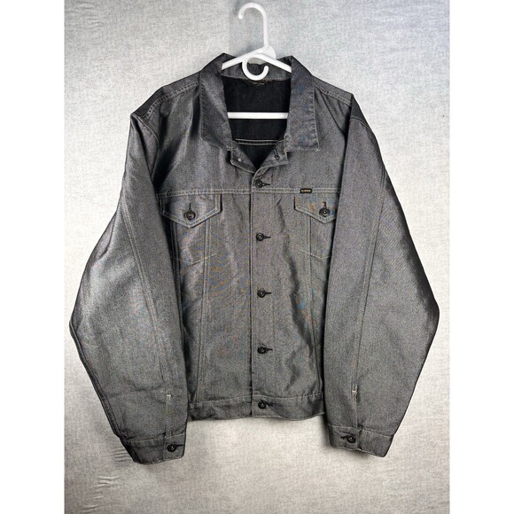 Ralph Lauren Other - Vintage Ralph Lauren Polo Jeans Co Denim Trucker Jacket Metallic Silver Men’s XL